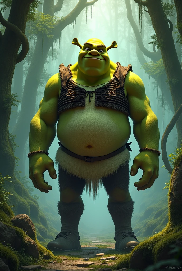 Shrek if drawn by Mappa