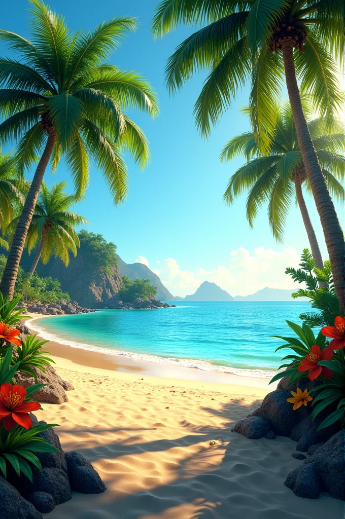 Make a tropical background 