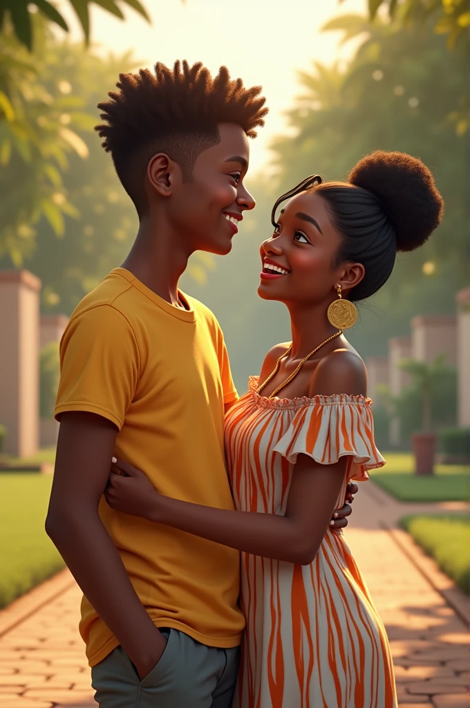 Creat nigerian girl age under 19 years with boy frieand in good conditon in good place in very happy mode in love