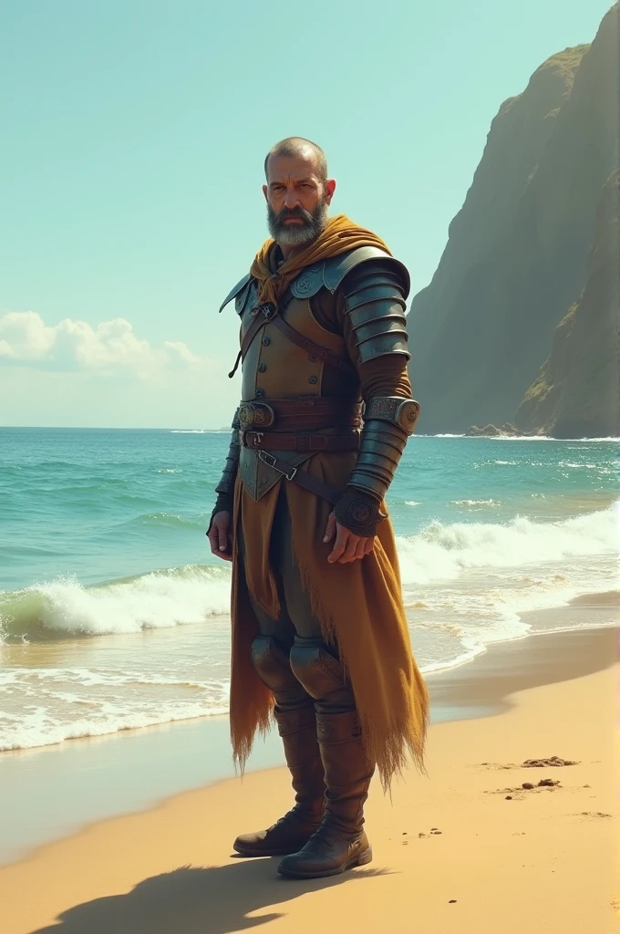 A lone warrior in beach 