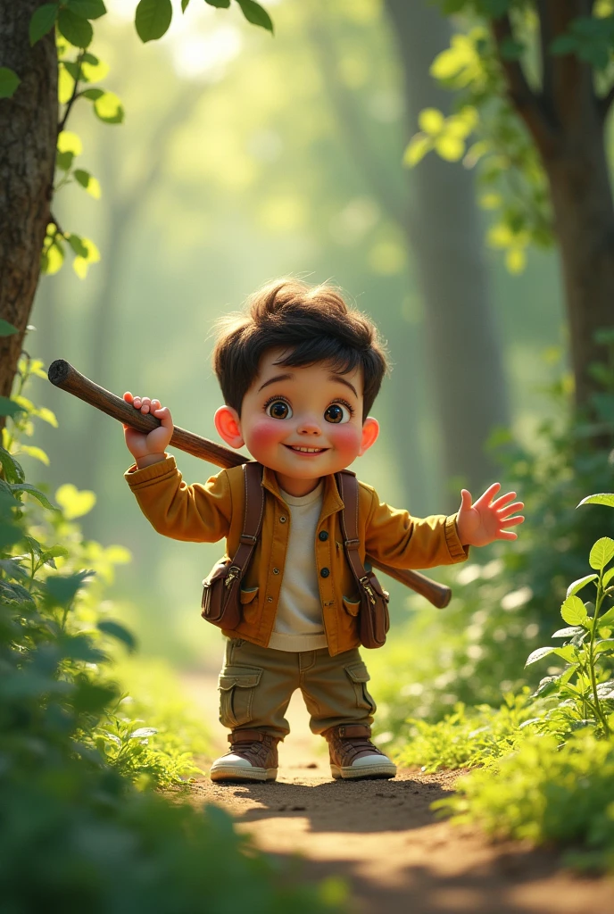 A boy playing dick
