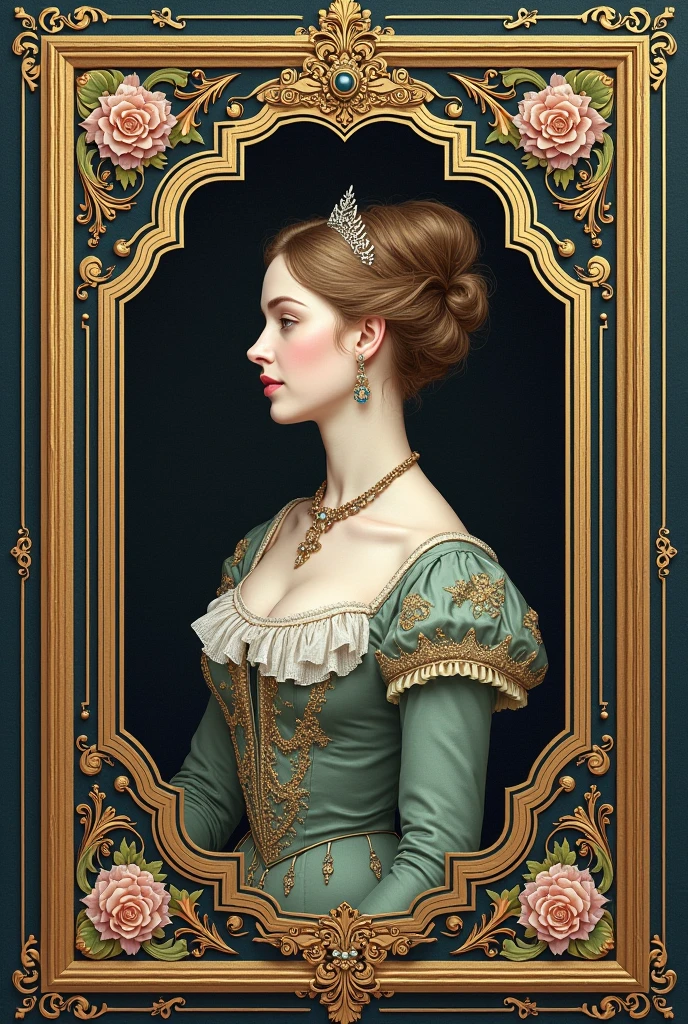 membership card inspired by regency era