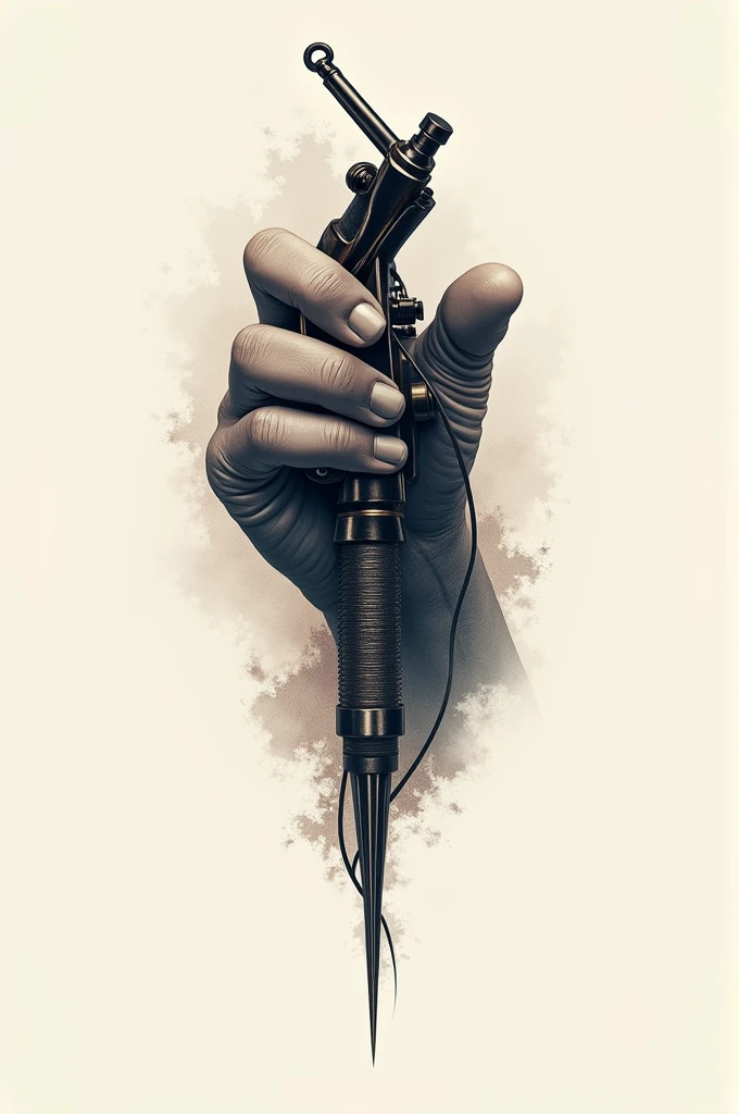 I need an image for tattoo advertising, I want a simple design that expresses the art of tattooing