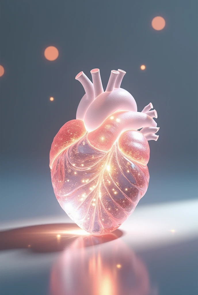 Just a human heart made of transparent crystals