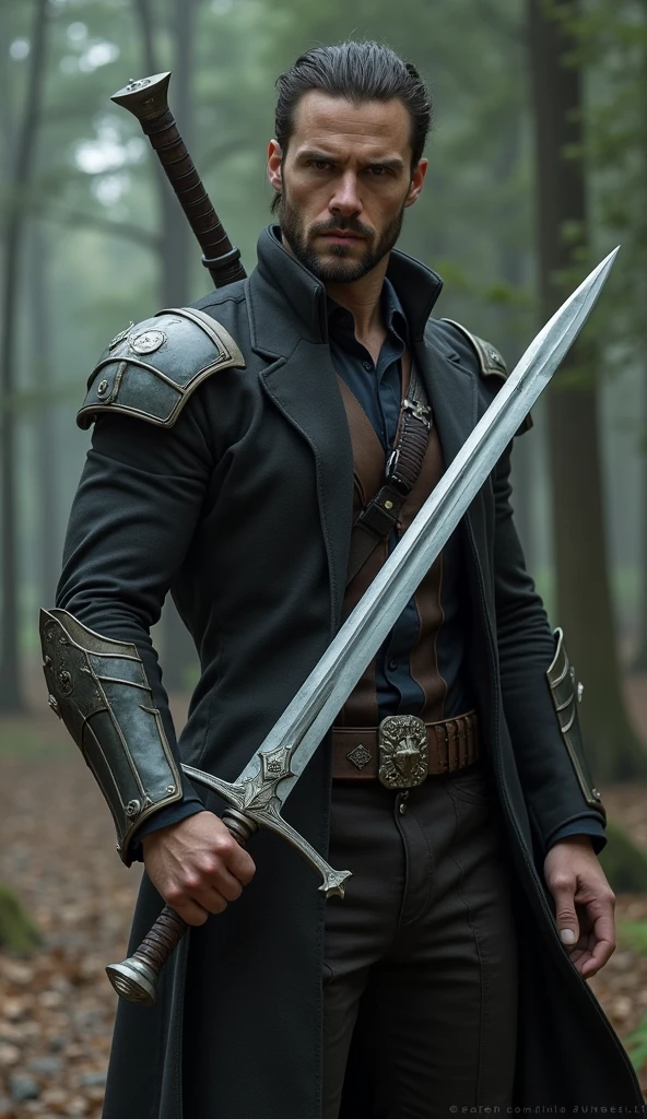 I have a picture of me holding a sword in one hand and the hand with the sword resting on the shoulder and the sword passing behind the neck and Logan's claws coming out of the other hand and the hand with the claw is on the upper side.