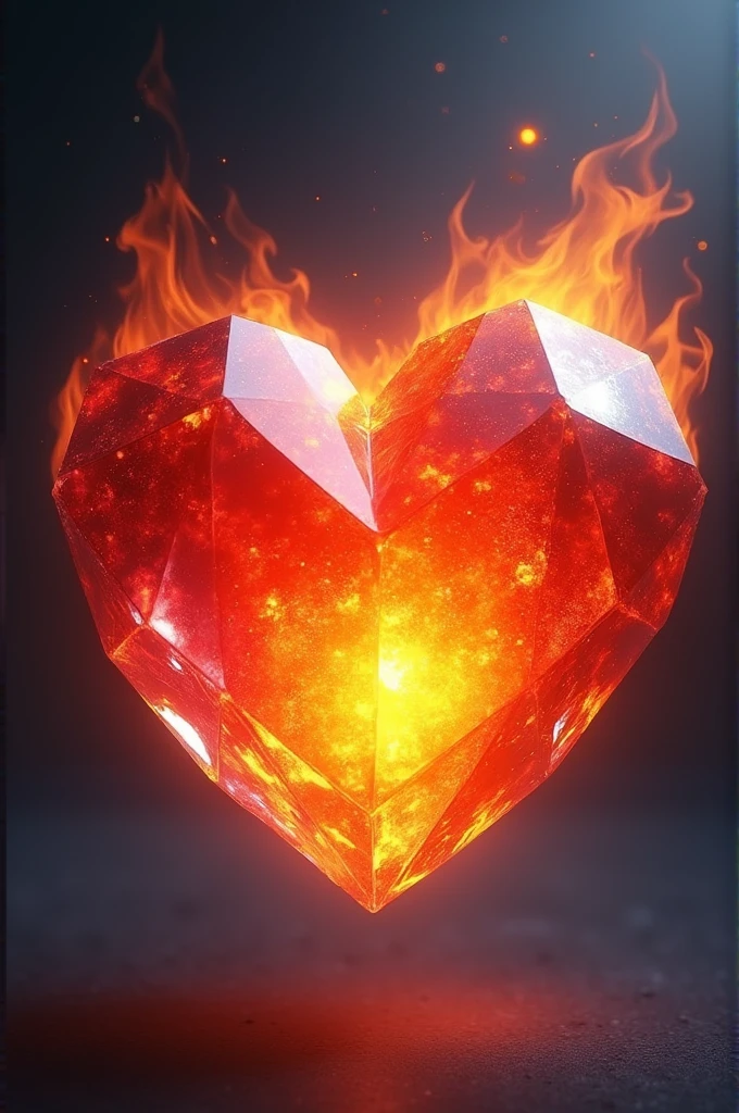 Heart on fire made of Crystal like this emoji ❤️🔥 needs to be in png