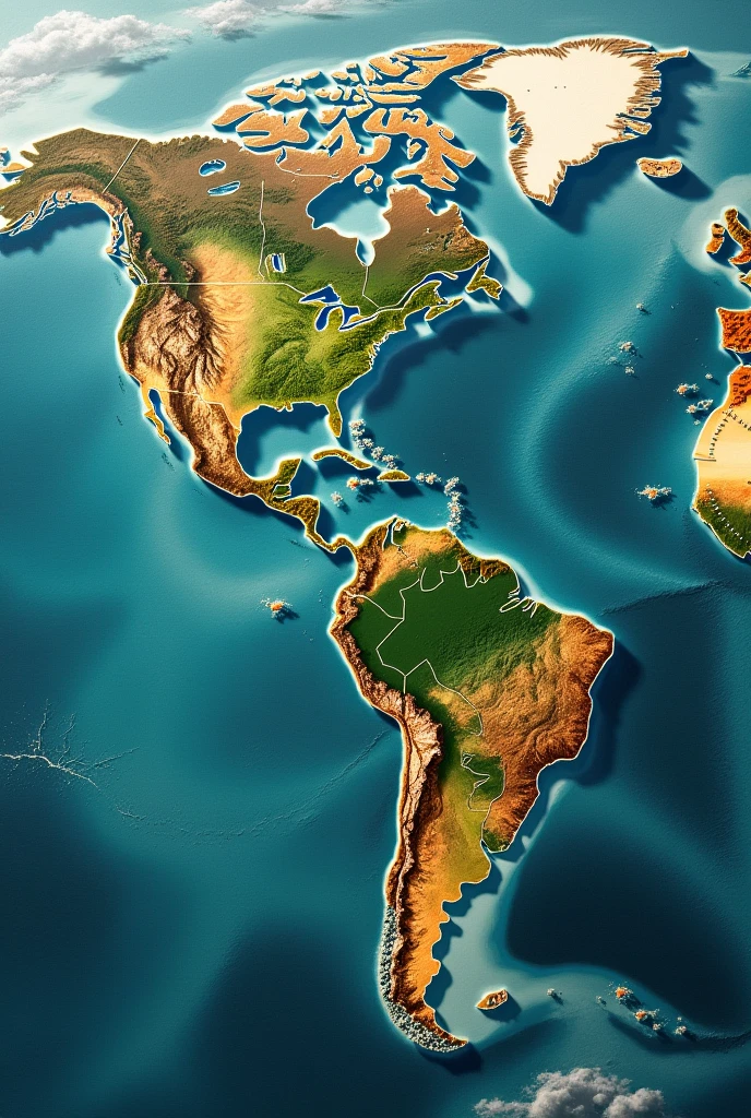 Map of two continents 