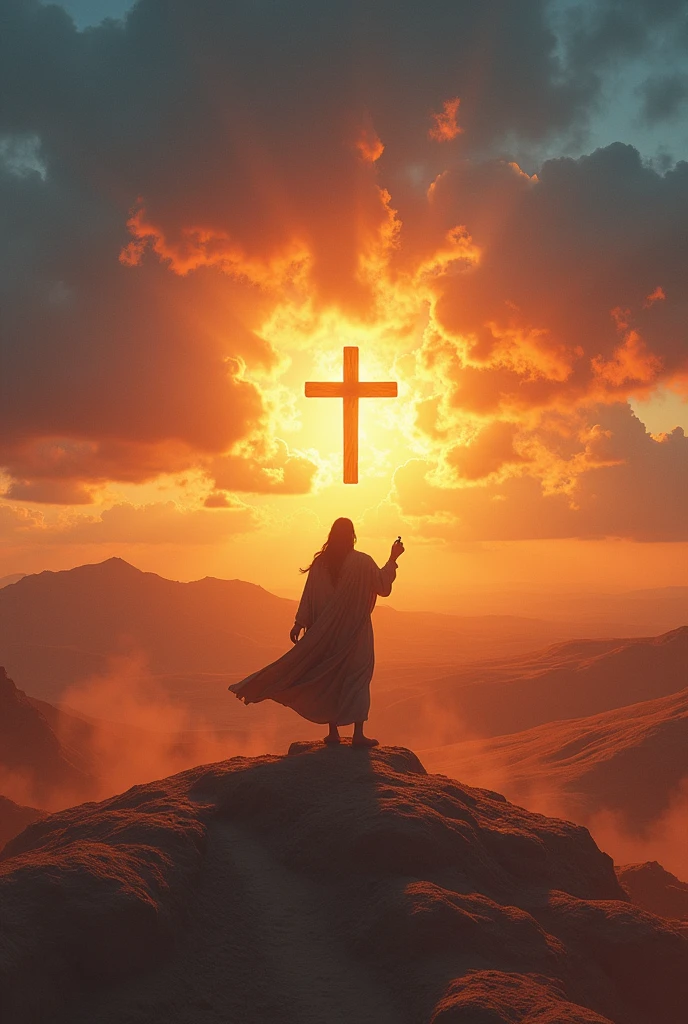 I need you to create an image that shows how God blesses obedience., You can take as a reference the story of Moses when they were in the desert or things like that