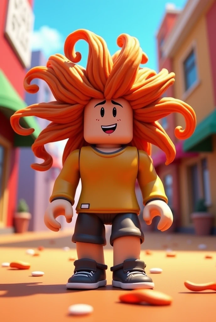 A character with bacon hair from Roblox