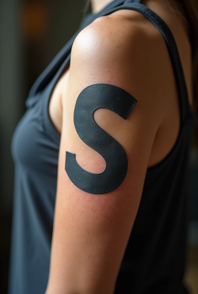 make an image of letter S on arm