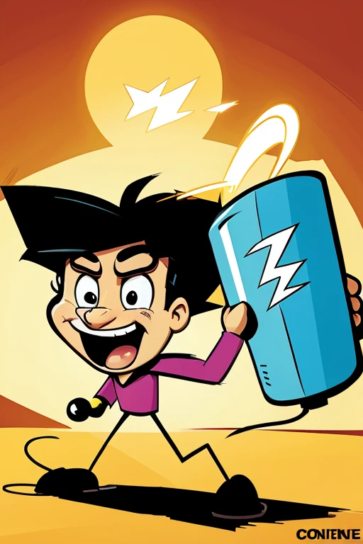 CARTOON WITH AN ELECTRICAL POWER PROBLEM