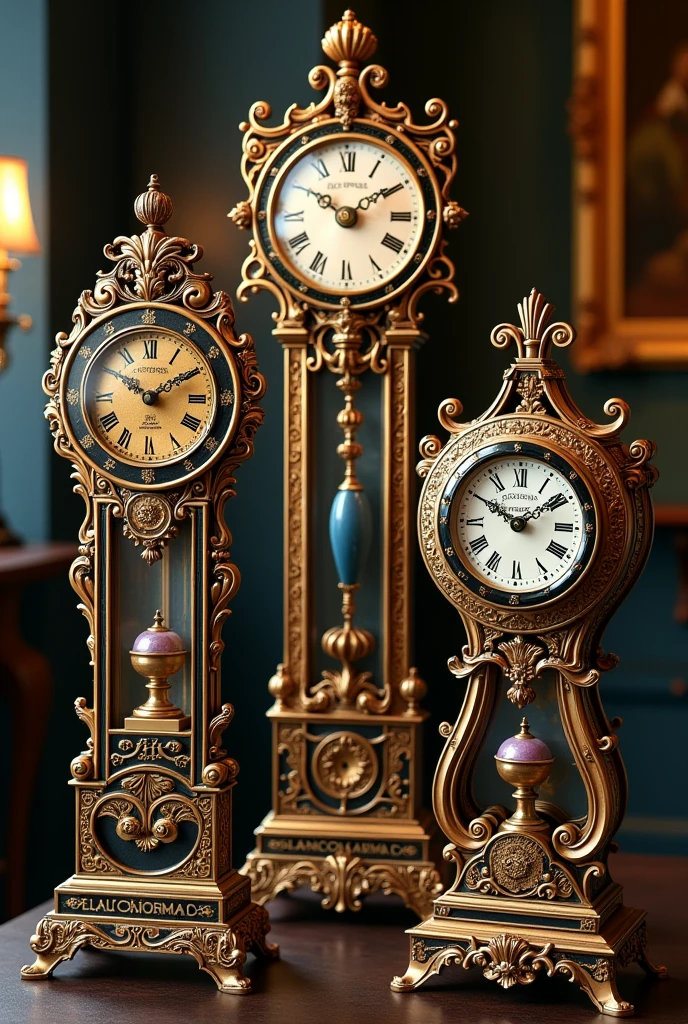 Various clock with the name of varieties duke in Spanish Let the text say original clock in Spanish 