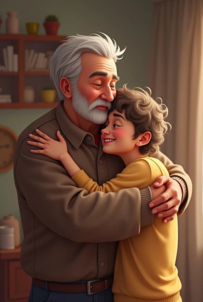 hugging my uncle