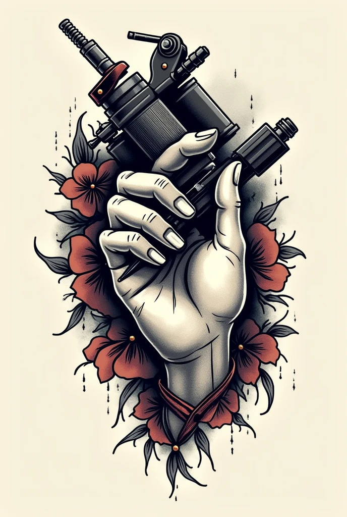 Advertising logo for a tattoo studio