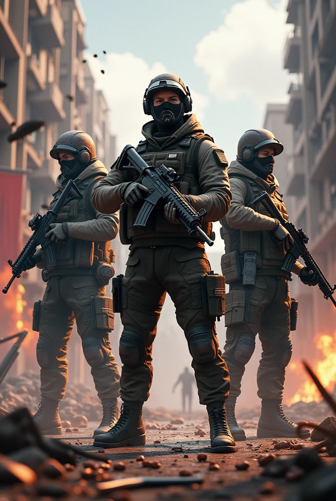 Create a free fire themed photo