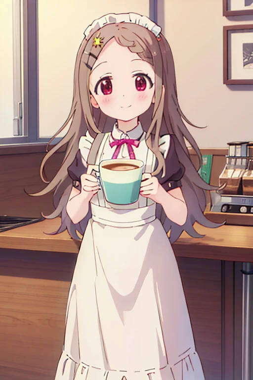 (high quality、masterpiece)、One Girl、anime、ultra hi resolution picture、Depth of written boundary、smile、cute、View your viewers、Coffee shop、whole body、Aoba kokona、Maid clothes
