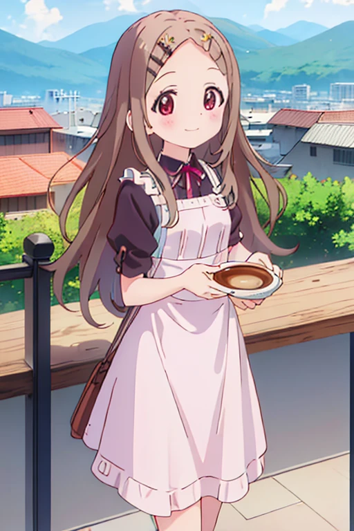 (high quality、masterpiece)、One Girl、anime、ultra hi resolution picture、Depth of written boundary、smile、cute、View your viewers、Coffee shop、whole body、Aoba kokona、Maid clothes
