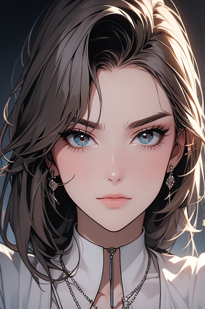 Portrait d'
slit the throat of a person À l'entrance, (dark private office, Dark and dark light: 1.2), Portrait du haut du corps、head of'artwork, 最high quality, high quality, high resolution,