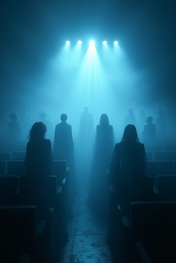 Cinema inside old blue ghosts