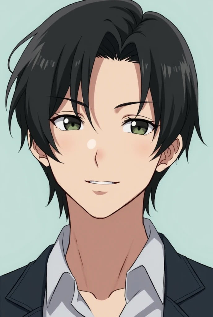 Diligent and logical、A handsome male college student with a big leaf and a nice smile。Have a bright personality that is well-liked by others。Hairstyle７：３Black hair parted in a mash。The eyes are double-sided and clear, and somewhat distinctive.、Her nose is small and she looks a little younger than her real age.。(Actual age: 23）。I don&#39;t wear glasses.、Eyebrows are a little thick。Because the parts are clearly visible overall.、A pure Japanese who looks a bit like a Filipino or Thai person.。Gender: Male。Distinctive smile。I don&#39;t wear glasses.、The facial contours are firm。The bangs reach down to the eyebrows、Hair tucked behind ear。The hair at the nape of the neck is kept short。His face looks like a man&#39;s、Have a bit of a 。