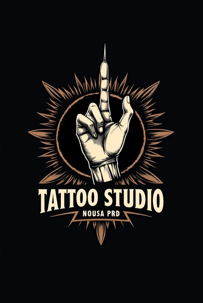 Advertising logo for a tattoo studio