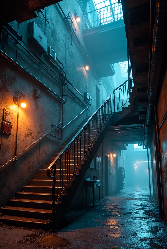 Cyberpunk staircase