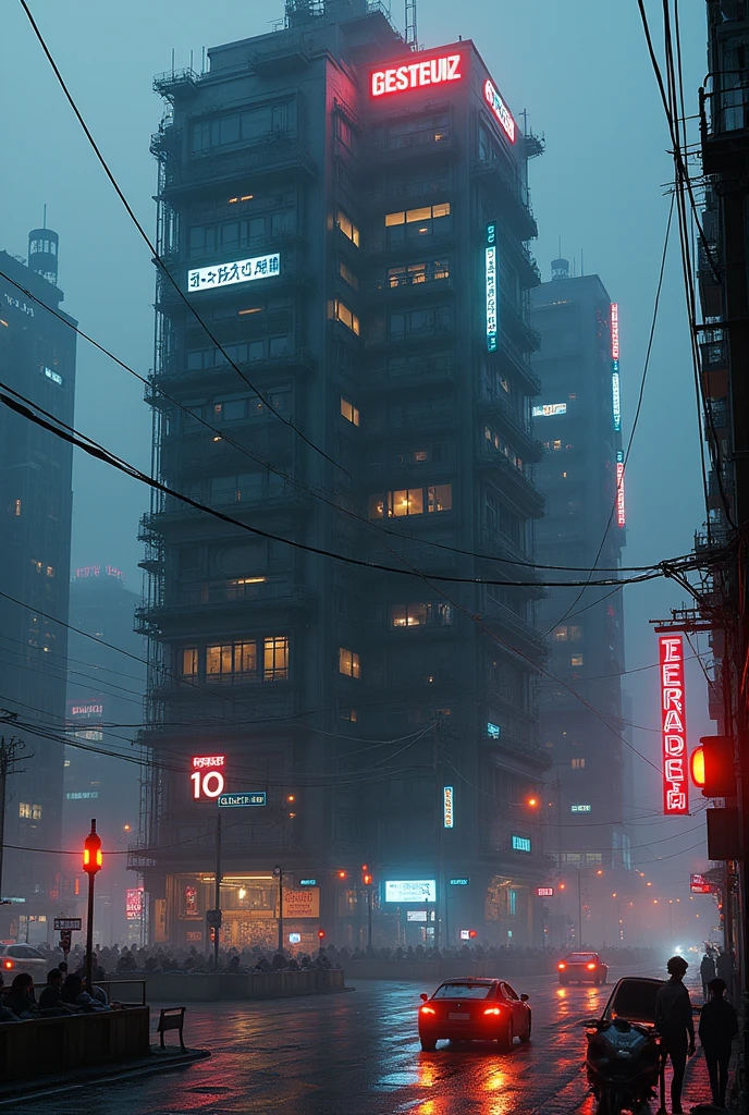 Cyberpunk building