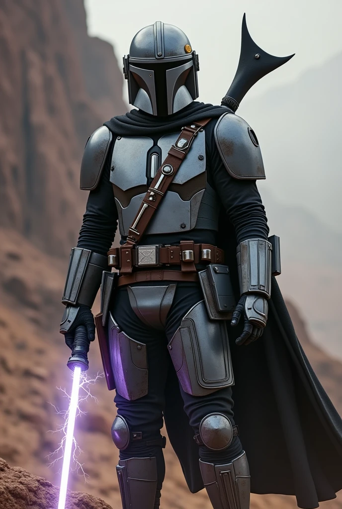 Mandalorian with the Mandalorian Darksaber