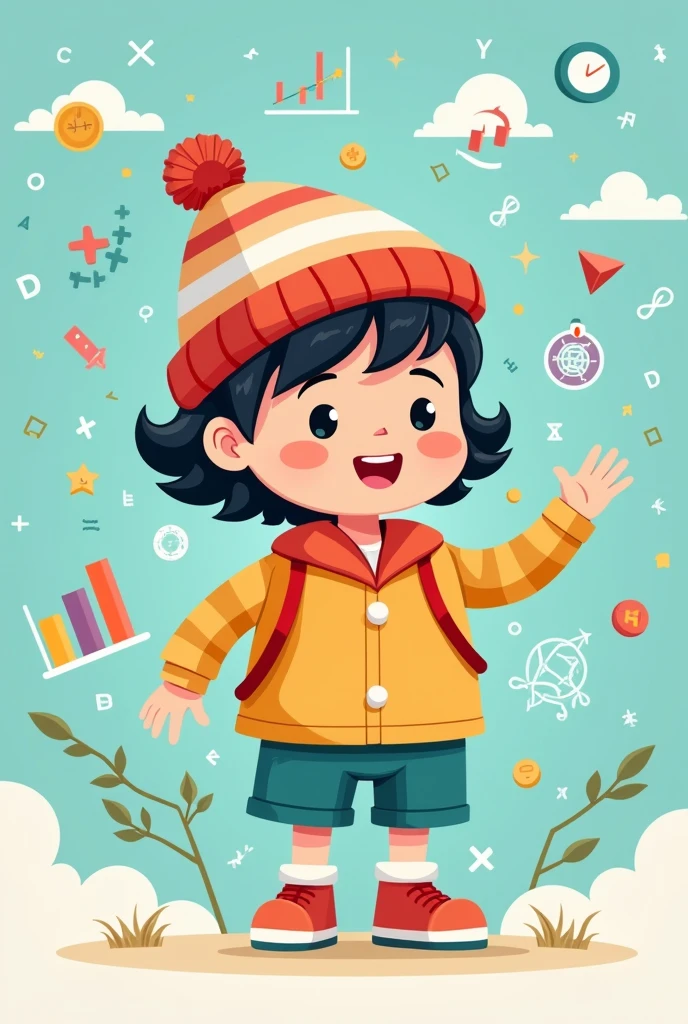 A math icon for elementary school students