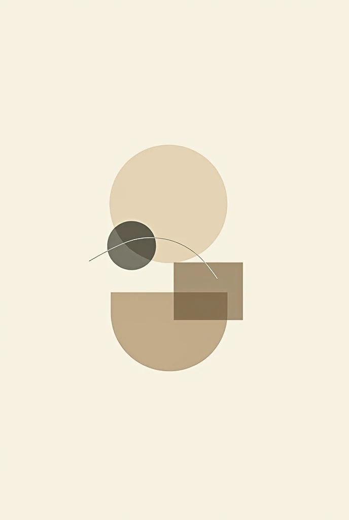 Make an architecture logo using circles, squares and neutral colors