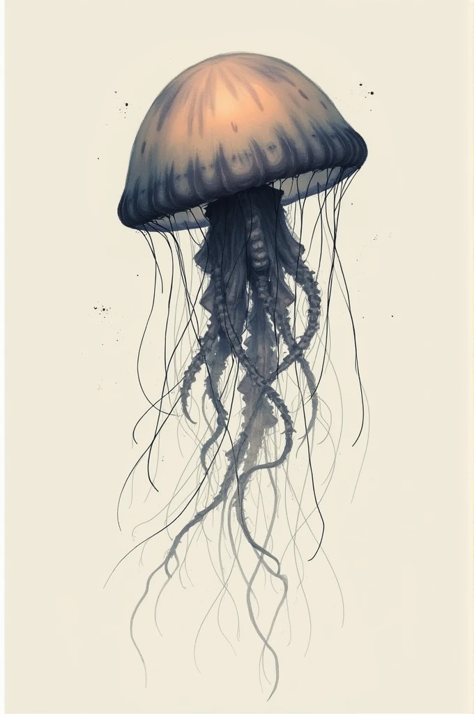Sad jellyfish tattoo