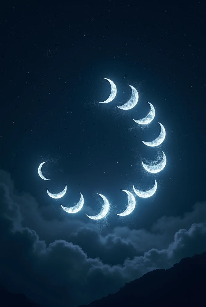 Create the twelve crescent moons