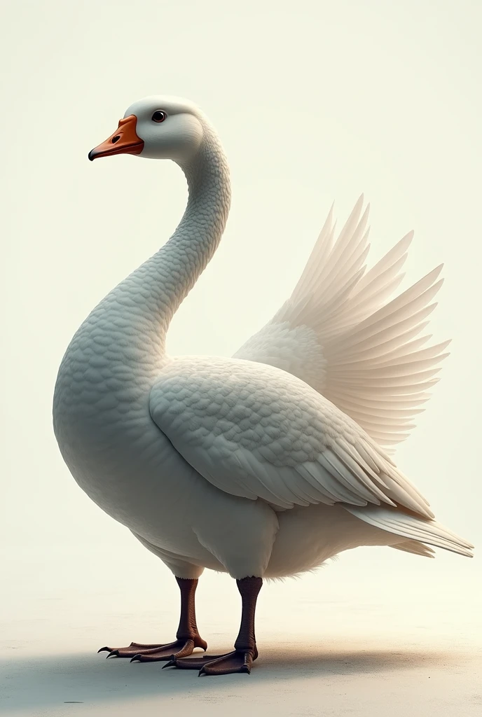 A goose forming the letter N