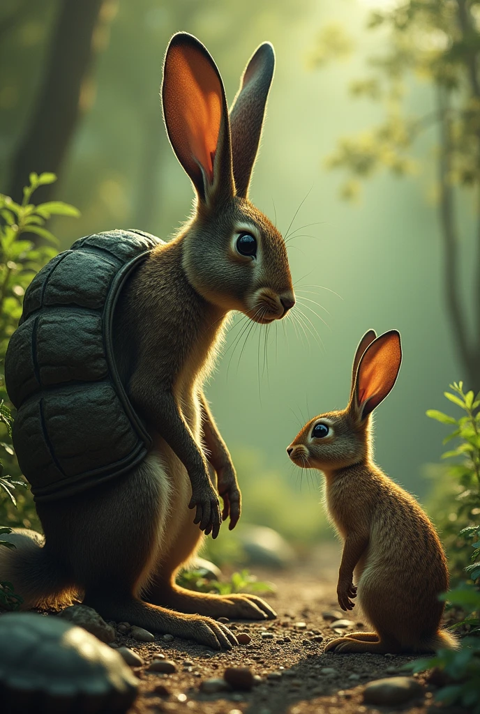 Ant rabbit turtle discuss in hushed tones. Some look fearful, while others express their frustration and anger in their small gatherings.

 behavior created a climate of fear and resentment among the forest animals. They were tired of his arrogance and lived in constant worry of his wrath.”