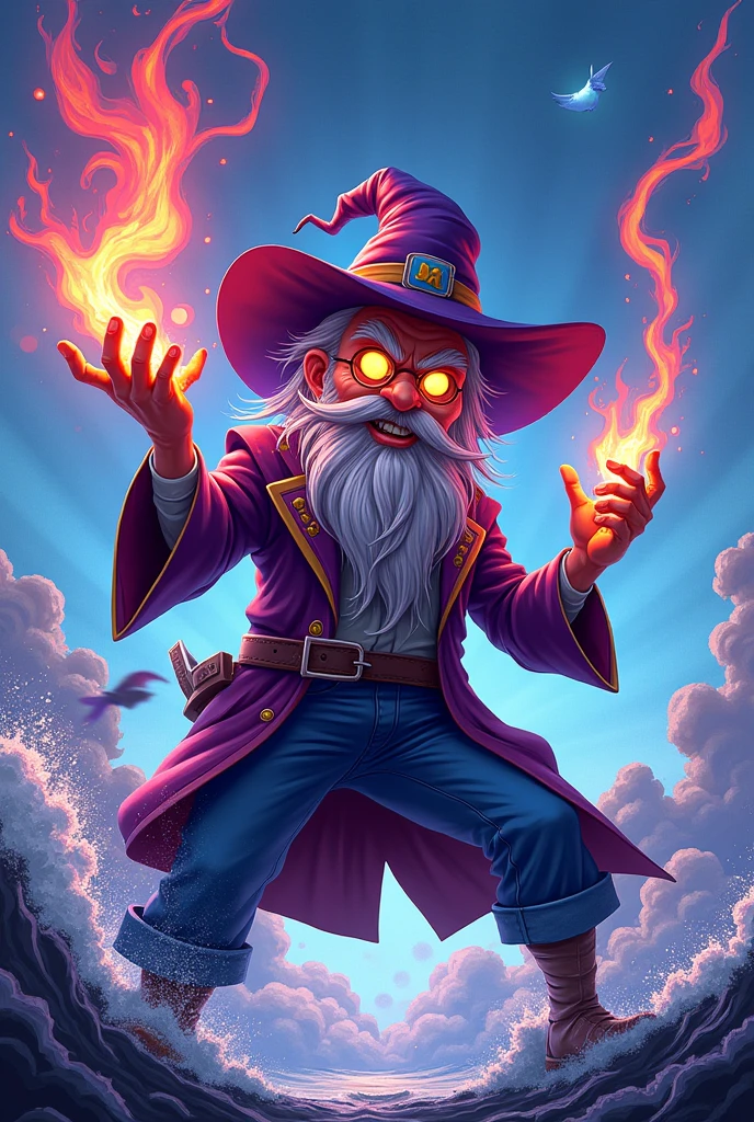 THE MEME message "Alquimistas", action-packed digital illustration of a wizard in an intense, high-energy pose, vibrant colors reminiscent of vaporwave aesthetics, surreal ocean elements floating in the background, comic book-style motion lines, bold text overlay with "seaart infinity" message, meme-inspired composition with exaggerated features, internet art style popularized on social media platforms, high contrast and saturated hues typical of viral image macros, digital painting techniques, glitch art elements, neon color palette, retro-futuristic design, 3D rendered objects mixed with 2D elements, pixelated details, cyberpunk influences, deep-fried meme aesthetic, absurdist humor visual style, viral Internet culture references.