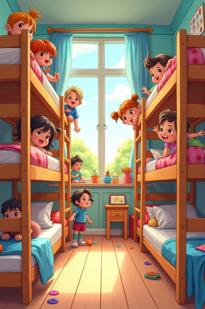 7 bunkbeds cartoon
