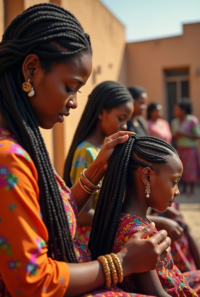 Ethiopian women that makes girls hair