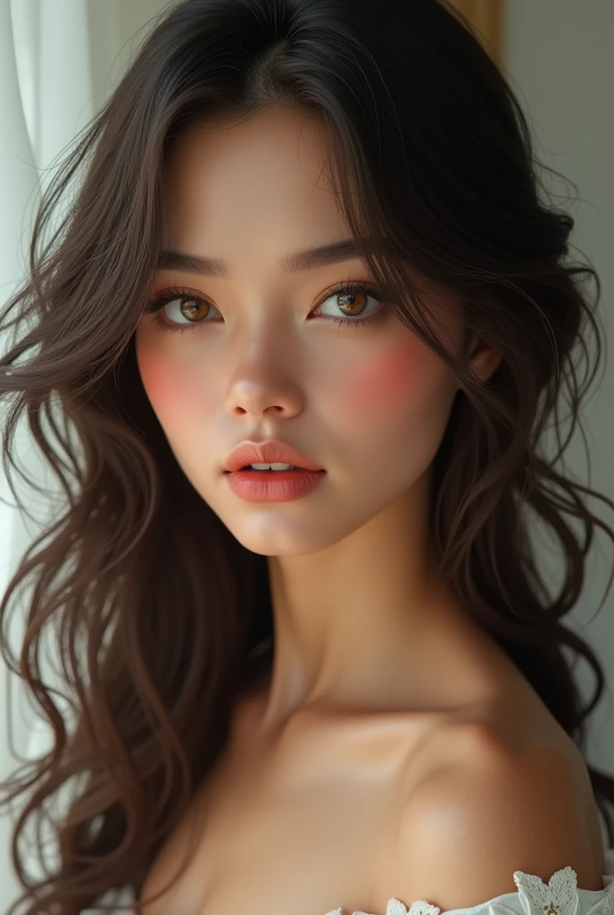 make a very beautiful beautiful girl with beautiful beautiful and very realistic
