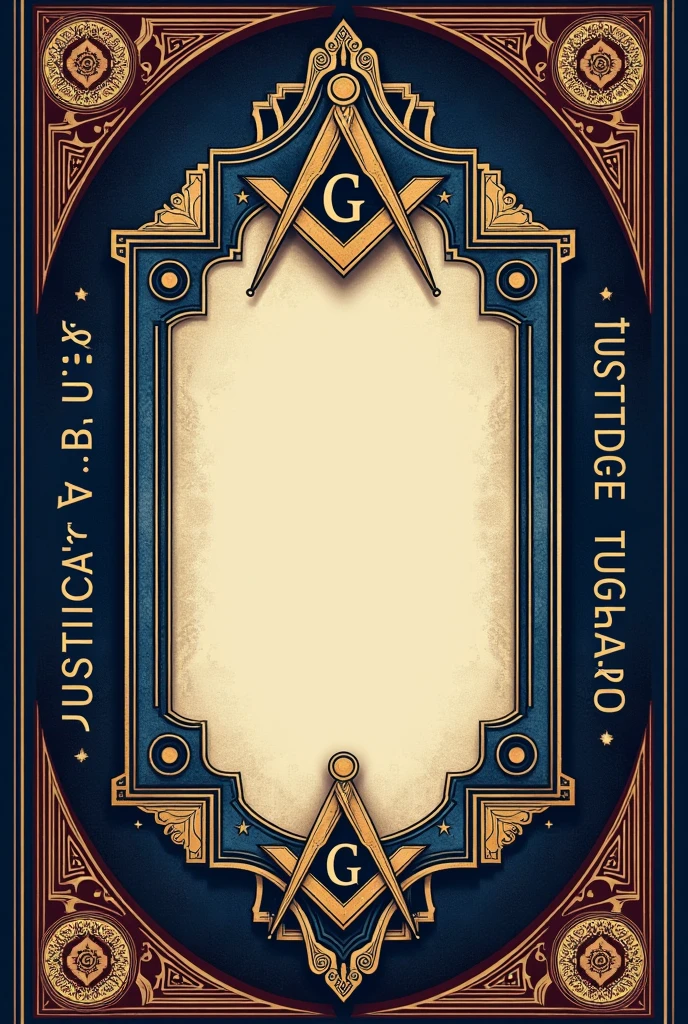 Generate an invitation template, with Masonic references , Where there is a blank space for me to edit the writing, and the following sentence appears somewhere : a.'.R.'.L.'.S.'. JUSTIÇa E IGUaLDaDE