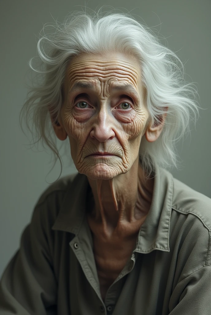 An old white woman
