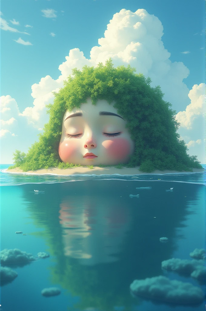 Island with a sleeping face 