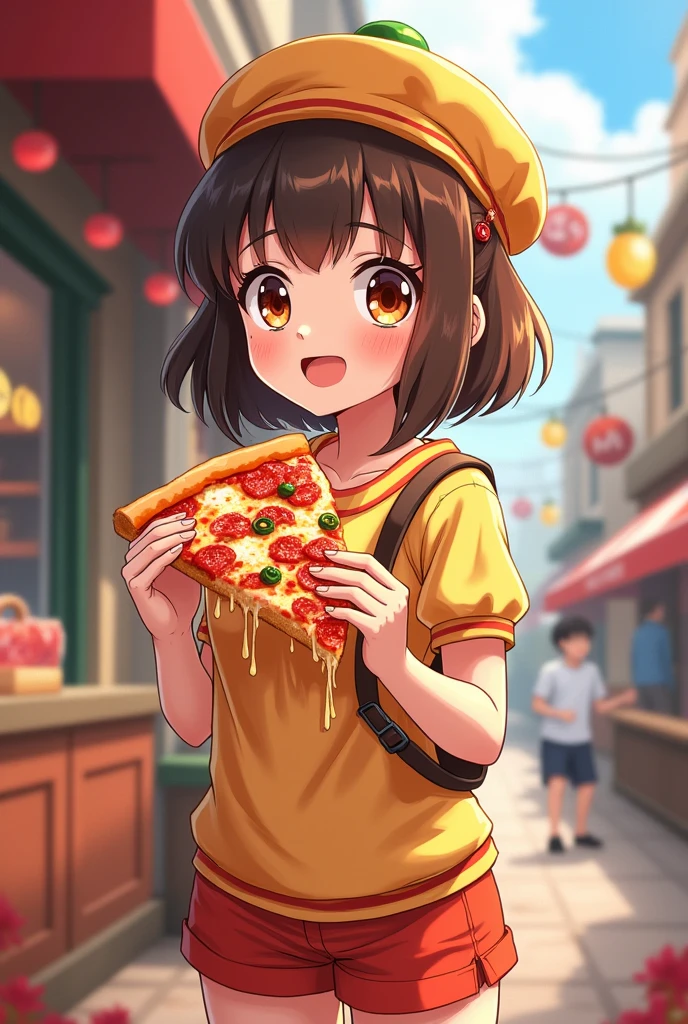 A anime pizza girl