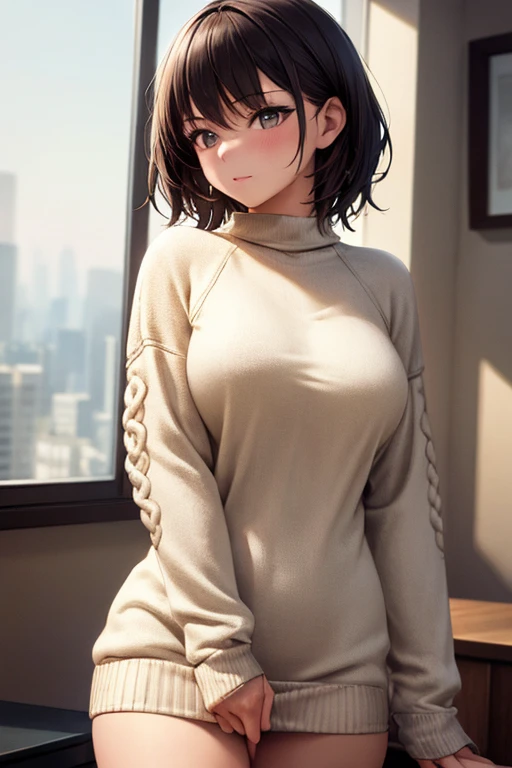 ((Best Quality)), ((masterpiece)), (detailed), 1 girl, sweater , 