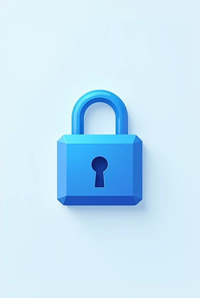 Logo with a blue simple padlock