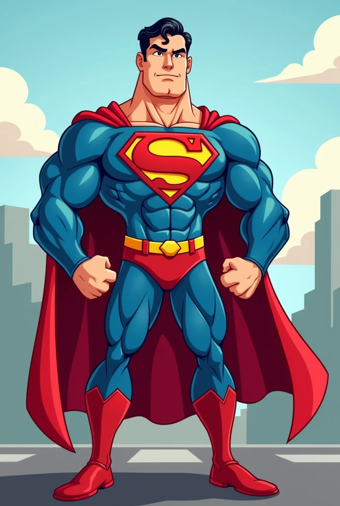 Superman full body cartoon character