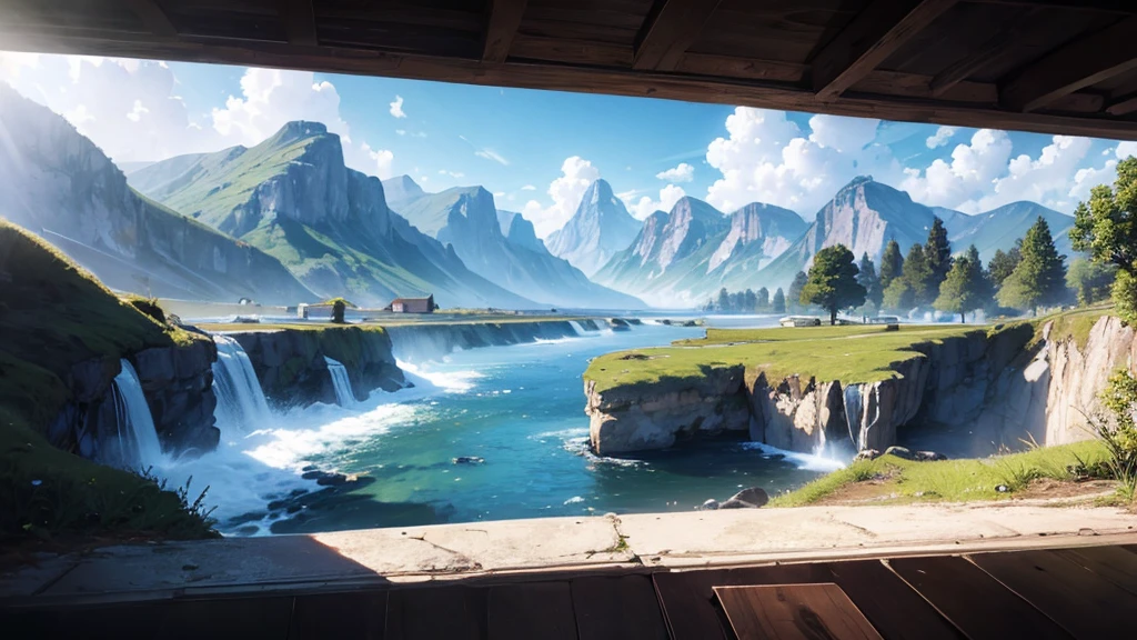 Landscape environment Background for joy emotions