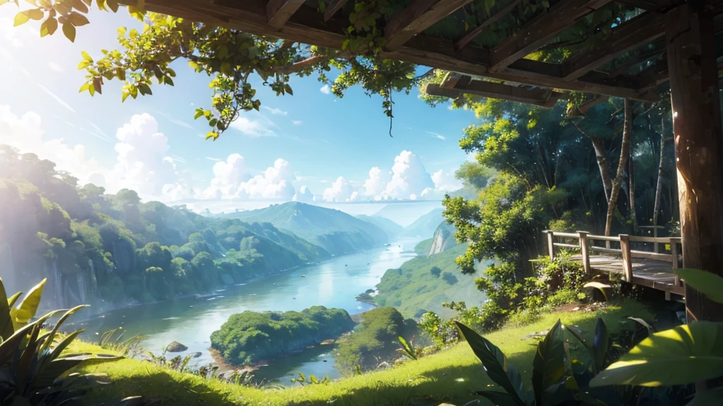 Amazon jungle Landscape environment Background, for LOVE emotions.