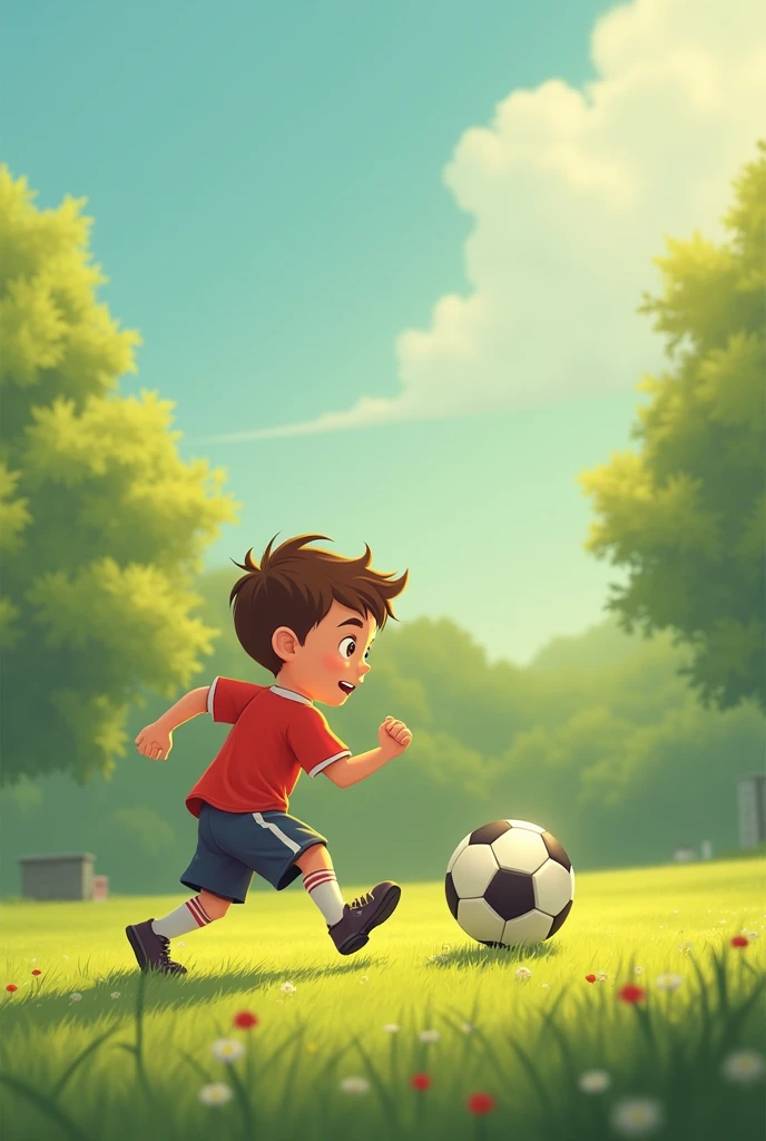 ### **Script: "The Little Footballer's Dream"**
#### **SCENE 1: La Presentación de Thomas**
*Exterior – Park de un vecindario, sunny day.*
**Storyteller**
Había una vez un niño llamado Thomas. A Thomas le encantaba el fútbol. But there was a small problem! Thomas nunca había jugado en un equipo antes. He always played alone in his garden, dreaming of being a great footballer.
*Thomas está en su jardín, kicking a soccer ball against the wall. He makes faces and celebratory sounds every time he scores an imaginary goal..*
**Thomas (Pretending to be a commentator)**
¡Thomas avanza, Dodge the defenders, kick and… goal! He is the best player in the world!
#### **SCENE 2: The Invitation**
*Exterior – Park, varios niños juegan fútbol mientras Thomas observa desde una banca.*
**Storyteller**
One day, Thomas fue al parque y vio a un grupo de niños jugando un partido de fútbol. I was so looking forward to joining in! But… what if it wasn't good enough??
*One of the children, diego, se da cuenta de que Thomas está mirando.*
**diego**
Understand, You! Do you want to play with us??
*Thomas se pone nervioso pero asiente con la cabeza.*
**Thomas (shy)**
Well… yes, I'd love to!
*diego le lanza la pelota a Thomas.*
**diego**
Come on, join my team!
#### **Scene 3: The Great Challenge**
*Exterior – The improvised football field in the park.*
**Storyteller**
Thomas se une al partido, but it is not easy. The other children are very fast and know how to move the ball.. Thomas corre detrás de ellos, but he barely touches her.
*Thomas corre detrás de un niño que lleva la pelota, but stumbles and falls.*
**Thomas (Whispering to himself, with discouragement)**
I'm not good enough…
*suddenly, the ball rolls towards him. The other kids yell at him to shoot..*
**diego**
Let's go, Thomas! Chuta!
*Thomas cierra los ojos y da un fuerte puntapié a la pelota. The ball flies in the air, but instead of going to the goal…*
**Storyteller**
The ball flew so high that it disappeared among the trees.!