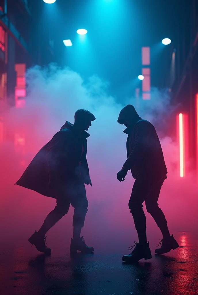 Fight club neon smoke background
No humans