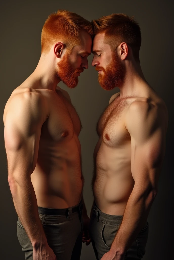 Two redheaded men having sex